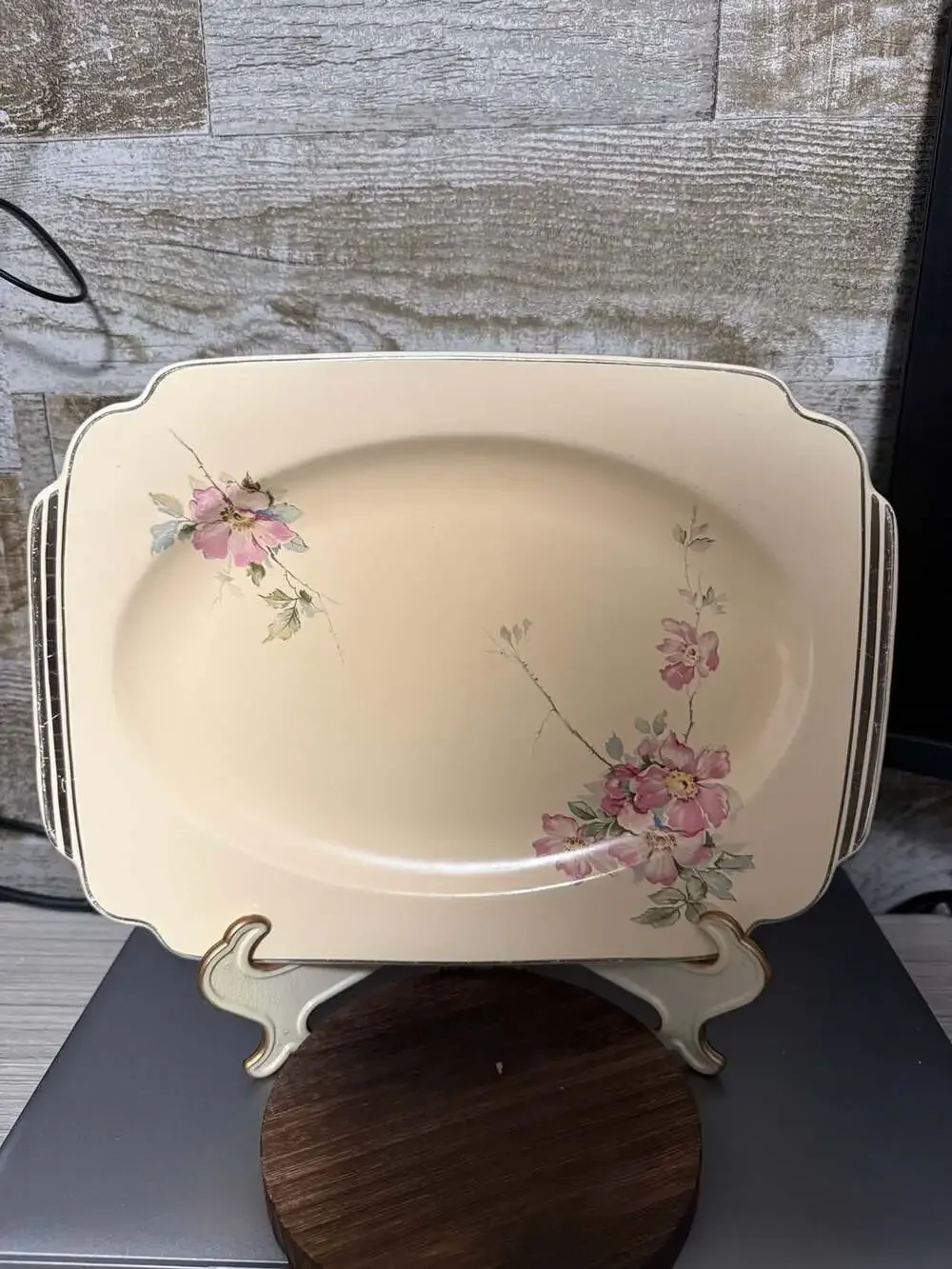 Homer Laughlin Century Shape Oval Serving Platter in Briar Rose Pattern